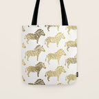 Golden Zebras Tote Bag Gallery Image 1