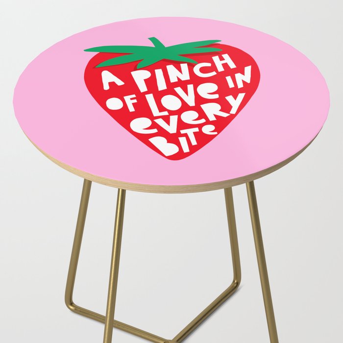 Big Strawberry Fruit with Cut-out Love words Side Table Gallery Image 2