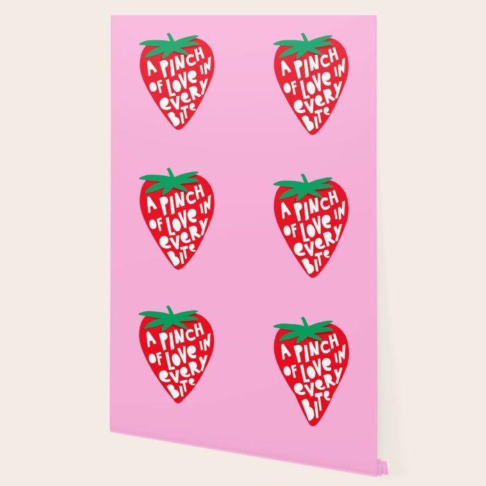 Big Strawberry Fruit with Cut-out Love words Wallpaper Gallery Image 2