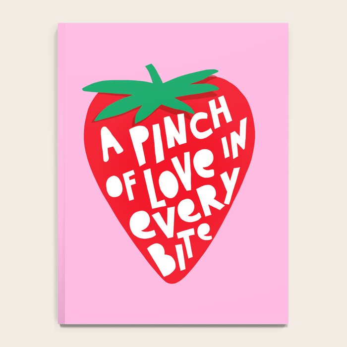 Big Strawberry Fruit with Cut-out Love words Notebook Gallery Image 4