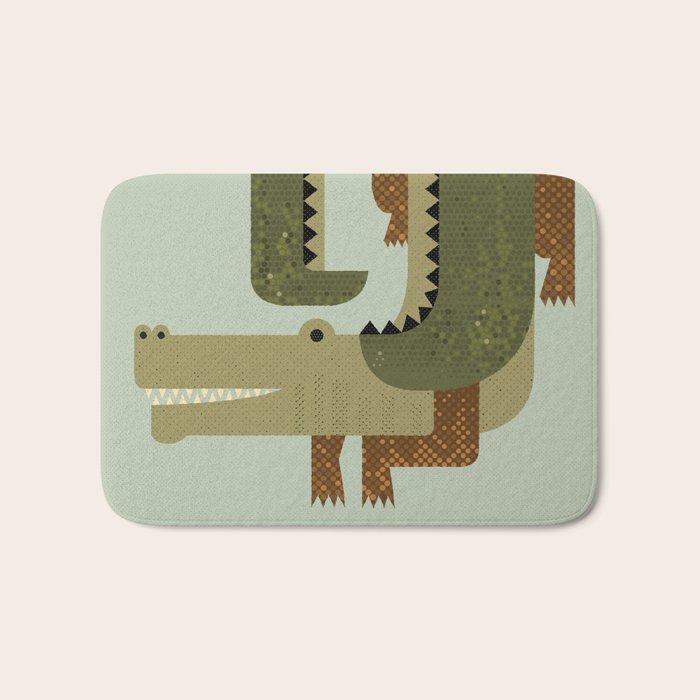 Whimsy Crocodile Bath Mat Gallery Image 1