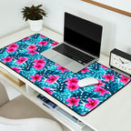 Tropical Hibiscus Pattern Pink Desk Mat Gallery Image 2