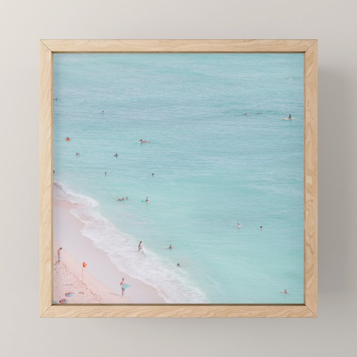 Waikiki Beach Aerial - Ocean Photography Mini Art Print Gallery Image 1