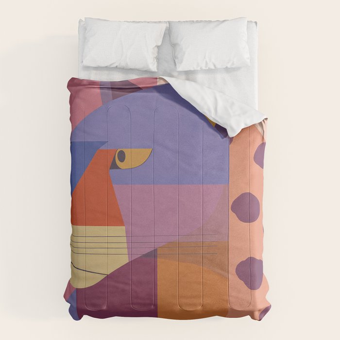 Abstract Leopard Portrait Comforter Gallery Image 1