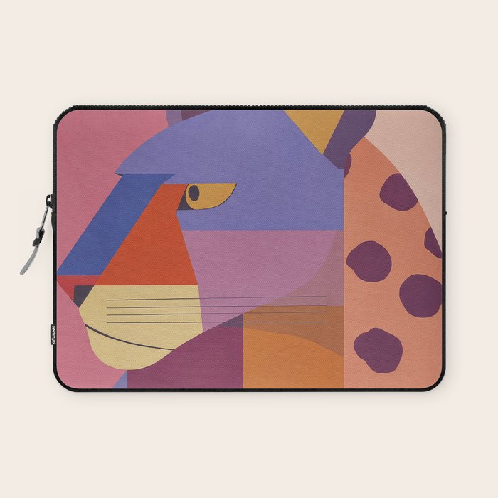 Abstract Leopard Portrait Laptop Sleeve Gallery Image 1
