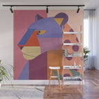 Abstract Leopard Portrait Wall Mural Gallery Image 1