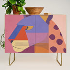 Abstract Leopard Portrait Credenza Gallery Image 1