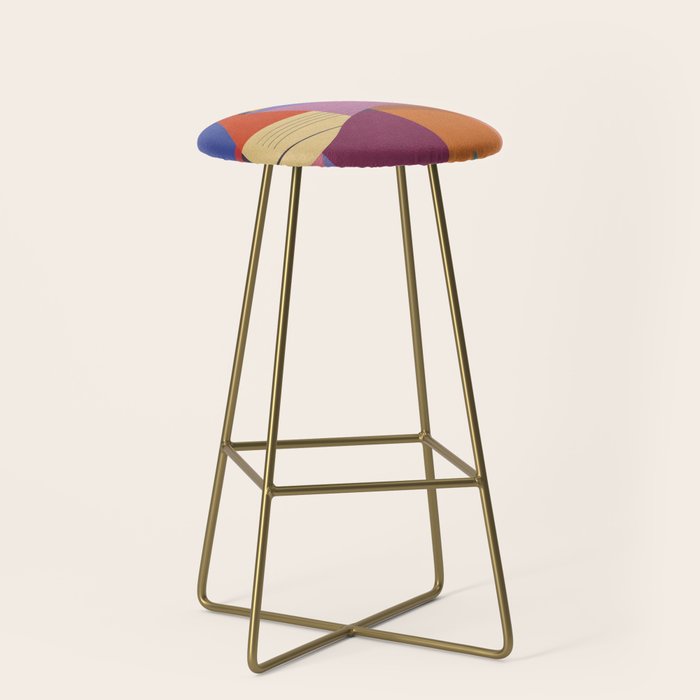Abstract Leopard Portrait Stool Gallery Image 2