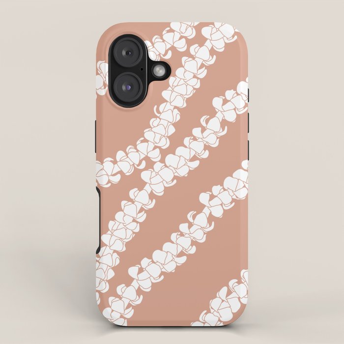 Puakenikeni single lei art on Coral Dust iPhone Case Gallery Image 1