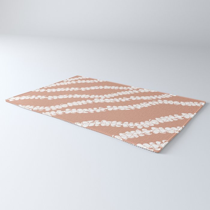 Puakenikeni single lei art on Coral Dust Rug Gallery Image 3