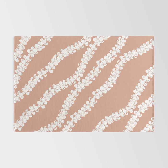 Puakenikeni single lei art on Coral Dust Rug Gallery Image 2