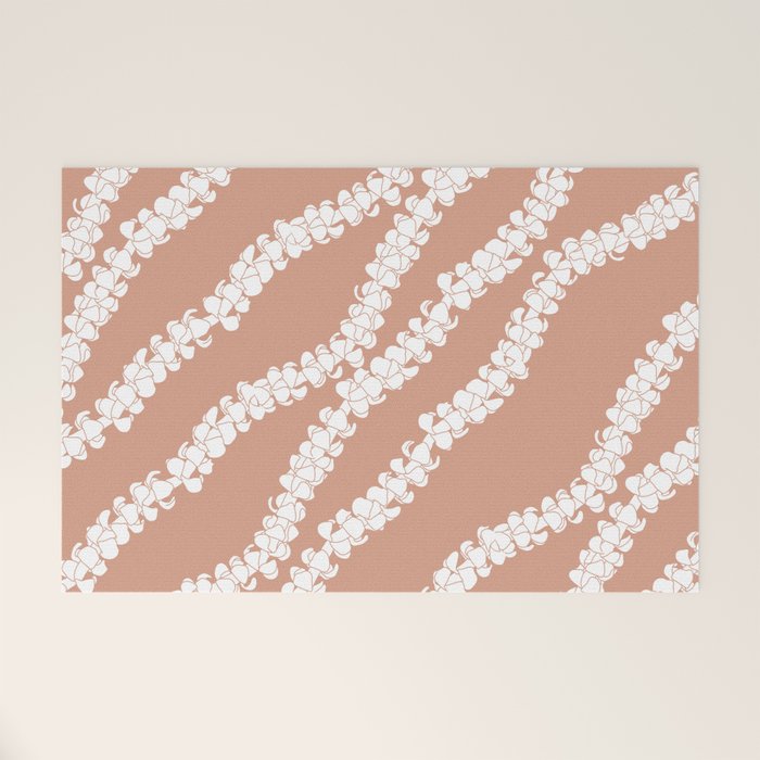 Puakenikeni single lei art on Coral Dust Welcome Mat Gallery Image 1