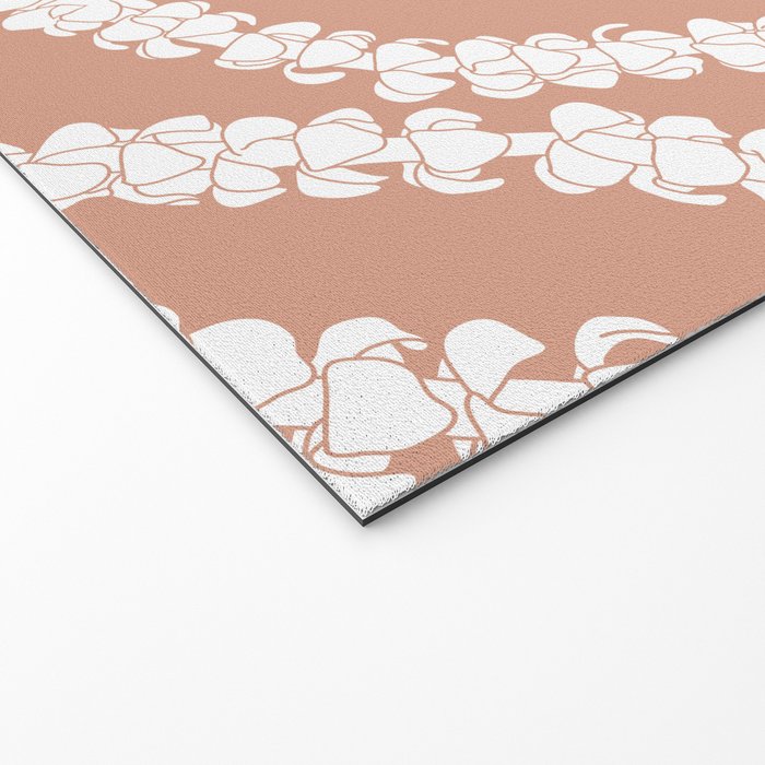 Puakenikeni single lei art on Coral Dust Welcome Mat Gallery Image 2