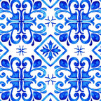 Greek Blue and White Pattern Spanish Tiles Amalfi Coast Pattern Coffee Mug Gallery Image 2