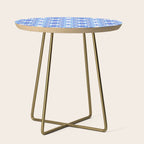 Greek Blue and White Pattern Spanish Tiles Amalfi Coast Pattern Side Table Gallery Image 1