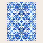 Greek Blue and White Pattern Spanish Tiles Amalfi Coast Pattern Poster Gallery Image 4