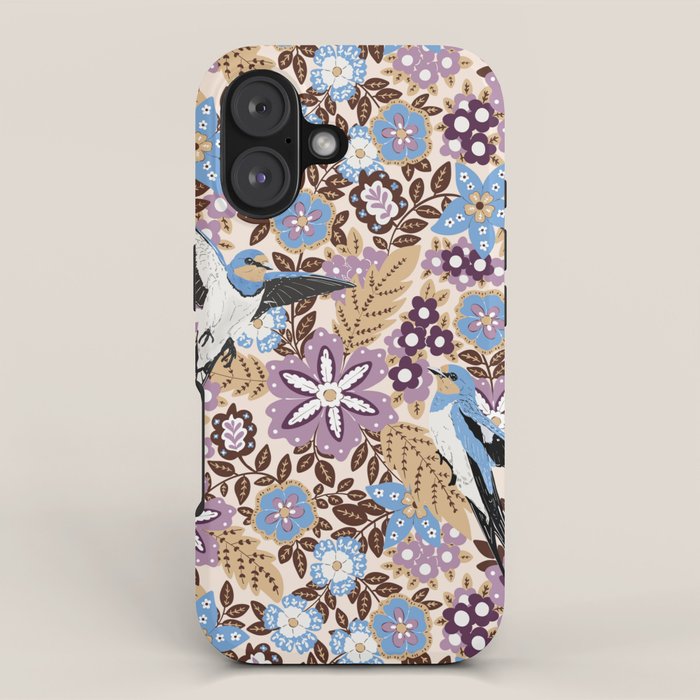 Vintage Floral Swallow iPhone Case Gallery Image 1