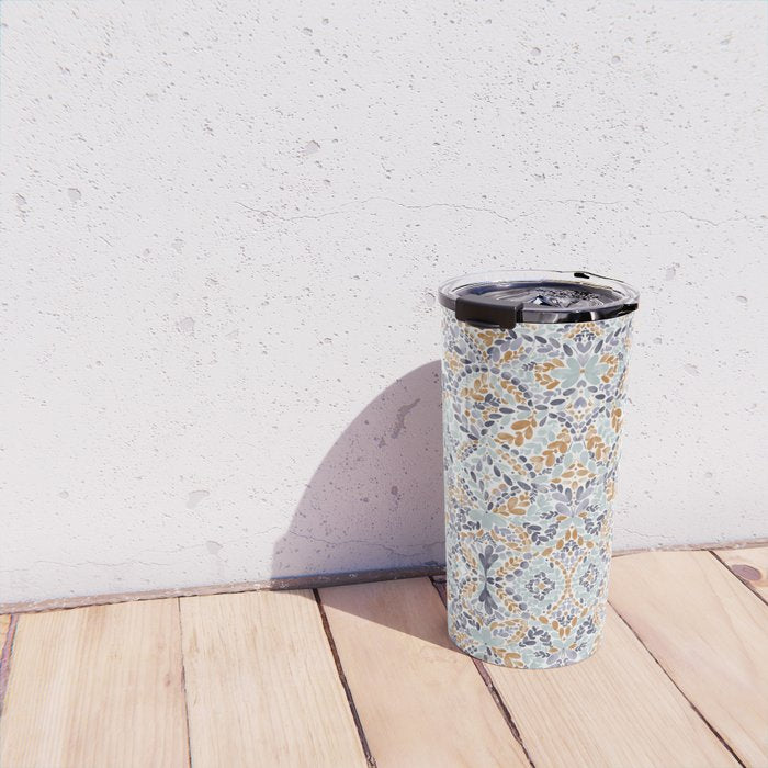 Artistic Floral Motif Medley Travel Mug Gallery Image 4