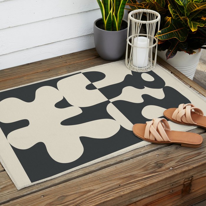 Duality in Motion 1 Outdoor Rug Gallery Image 2