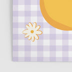 Lemons on Lilac Purple Gingham Poster Gallery Image 3
