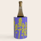 Hello Spring! Baby Green Retro Plants on Summer Purple Lilac #decor #society6 #buyart Wine Chiller Gallery Image 3