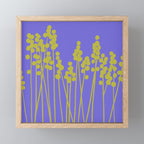 Hello Spring! Baby Green Retro Plants on Summer Purple Lilac #decor #society6 #buyart Mini Art Print Gallery Image 1
