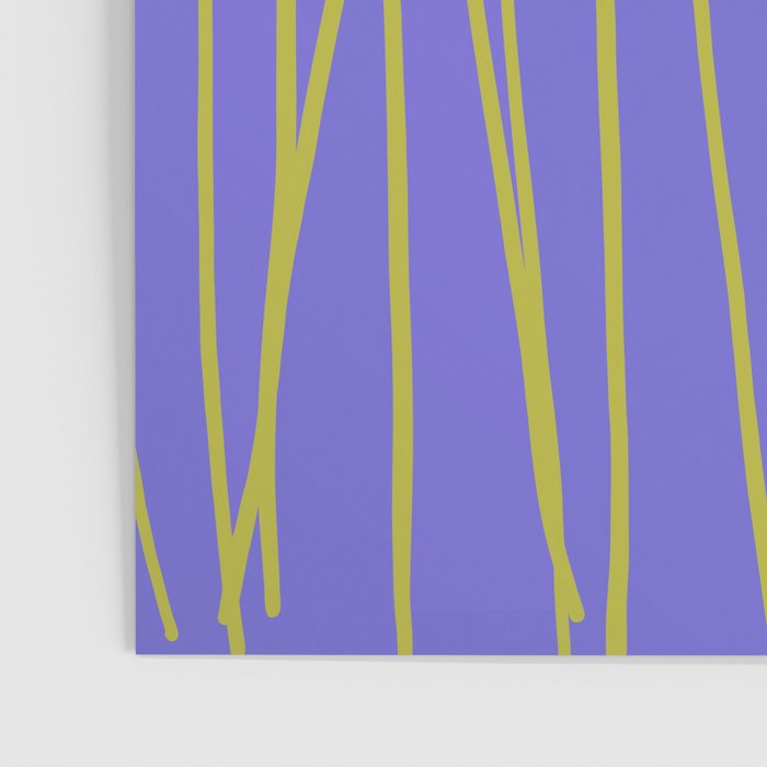 Hello Spring! Baby Green Retro Plants on Summer Purple Lilac #decor #society6 #buyart Poster Gallery Image 3