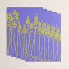 Hello Spring! Baby Green Retro Plants on Summer Purple Lilac #decor #society6 #buyart Wrapping Paper Gallery Image 3