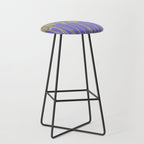 Hello Spring! Baby Green Retro Plants on Summer Purple Lilac #decor #society6 #buyart Stool Gallery Image 1