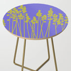 Hello Spring! Baby Green Retro Plants on Summer Purple Lilac #decor #society6 #buyart Side Table Gallery Image 2