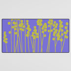 Hello Spring! Baby Green Retro Plants on Summer Purple Lilac #decor #society6 #buyart Desk Mat Gallery Image 3