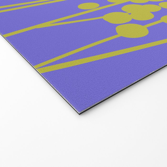 Hello Spring! Baby Green Retro Plants on Summer Purple Lilac #decor #society6 #buyart Welcome Mat Gallery Image 2