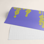 Hello Spring! Baby Green Retro Plants on Summer Purple Lilac #decor #society6 #buyart Wrapping Paper Gallery Image 2