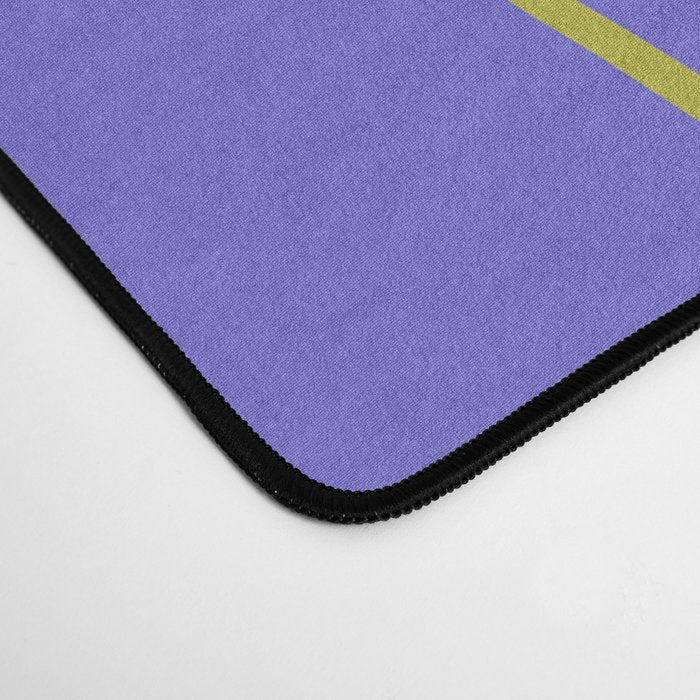 Hello Spring! Baby Green Retro Plants on Summer Purple Lilac #decor #society6 #buyart Desk Mat Gallery Image 4
