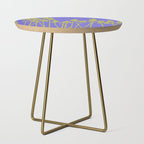 Hello Spring! Baby Green Retro Plants on Summer Purple Lilac #decor #society6 #buyart Side Table Gallery Image 1