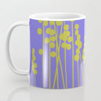 Hello Spring! Baby Green Retro Plants on Summer Purple Lilac #decor #society6 #buyart Coffee Mug Gallery Image 3