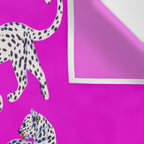 Abstract white leopards with red lips Wall Tapestry Gallery Image 3