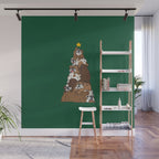 Christmas Tree English Bulldog Wall Mural Gallery Image 1