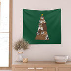 Christmas Tree English Bulldog Wall Tapestry Gallery Image 2