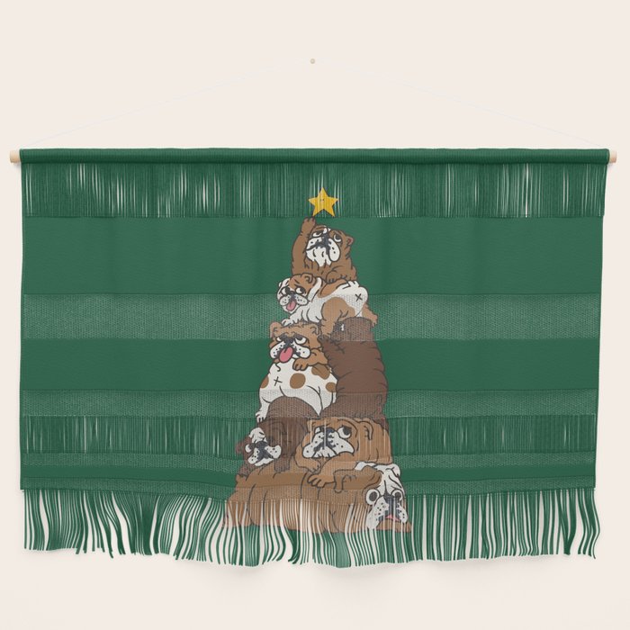 Christmas Tree English Bulldog Wall Hanging Gallery Image 1