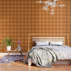 Retro Mid Century Modern Floral Pattern 721 Autumn Wallpaper Gallery Image 3