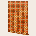 Retro Mid Century Modern Floral Pattern 721 Autumn Wallpaper Gallery Image 2