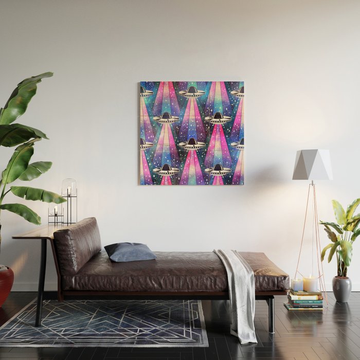 Cosmic UFO Wood Wall Art Gallery Image 2