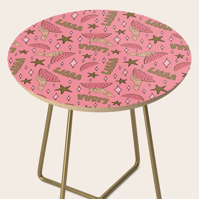 Libra Watermelon Print Side Table Gallery Image 2