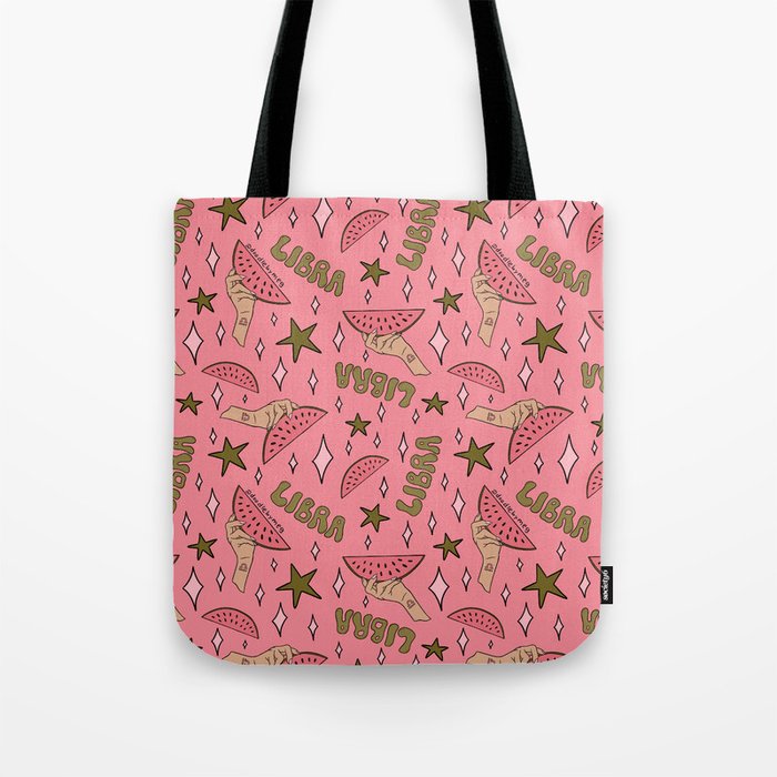 Libra Watermelon Print Tote Bag Gallery Image 1