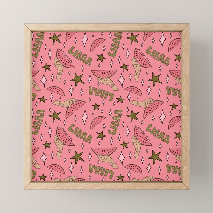 Libra Watermelon Print Mini Art Print Gallery Image 1
