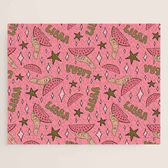 Libra Watermelon Print Jigsaw Puzzle Gallery Image 1