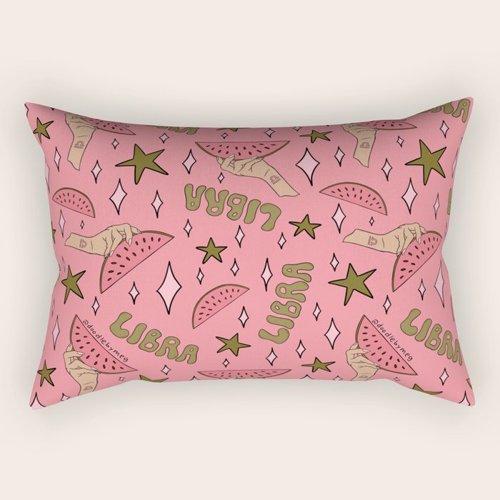 Libra Watermelon Print Rectangular Pillow Gallery Image 2