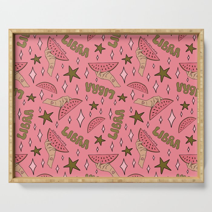 Libra Watermelon Print Serving Tray Gallery Image 1