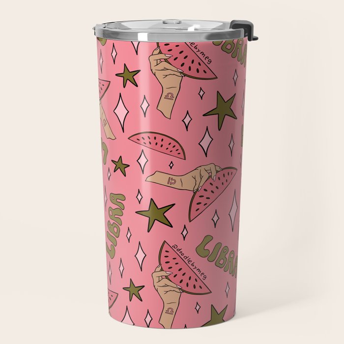 Libra Watermelon Print Travel Mug Gallery Image 2